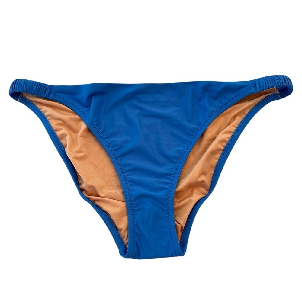 J. Crew Scrunchie-strap full-coverage bikini bottom Blue